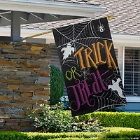 Spider Webs and Ghosts Trick or Treat Outdoor Garden Flag 28" x 40"