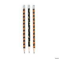 Spooky Eyes & Jack-O’-Lantern Pencils - 24 Pc.