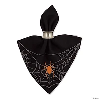 Spooky Spiderweb Embellished Napkin (Set Of 4)