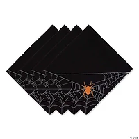 Spooky Spiderweb Embellished Napkin (Set Of 4)
