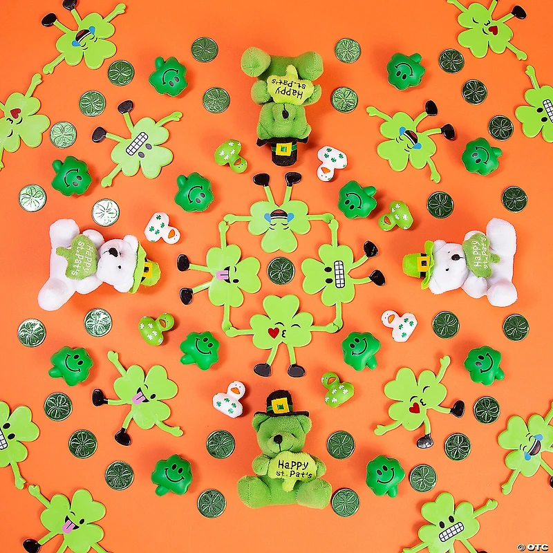 St. Patrick’s Day Emoji Shamrock Bendables - 24 Pc.