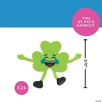 St. Patrick’s Day Emoji Shamrock Bendables - 24 Pc.