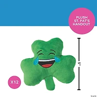 St. Patrick’s Day Green Stuffed Emoji Shamrocks - 12 Pc.