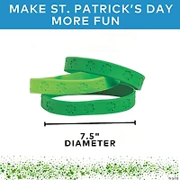 St. Patrick’s Day Shamrock Rubber Bracelets - 24 Pc.