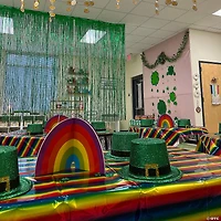 St. Patrick's Day Green Glitter Leprechaun Top Hats - 12 Pc.