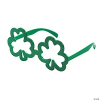 St. Patrick's Day Green Shamrock Glasses - 12 Pc.