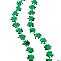 St. Patrick's Day Metallic Beaded Shamrock Necklaces - 12 Pc.