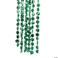 St. Patrick's Day Metallic Beaded Shamrock Necklaces - 12 Pc.
