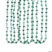 St. Patrick's Day Mini Shamrock Bead Necklaces - 12 Pc.
