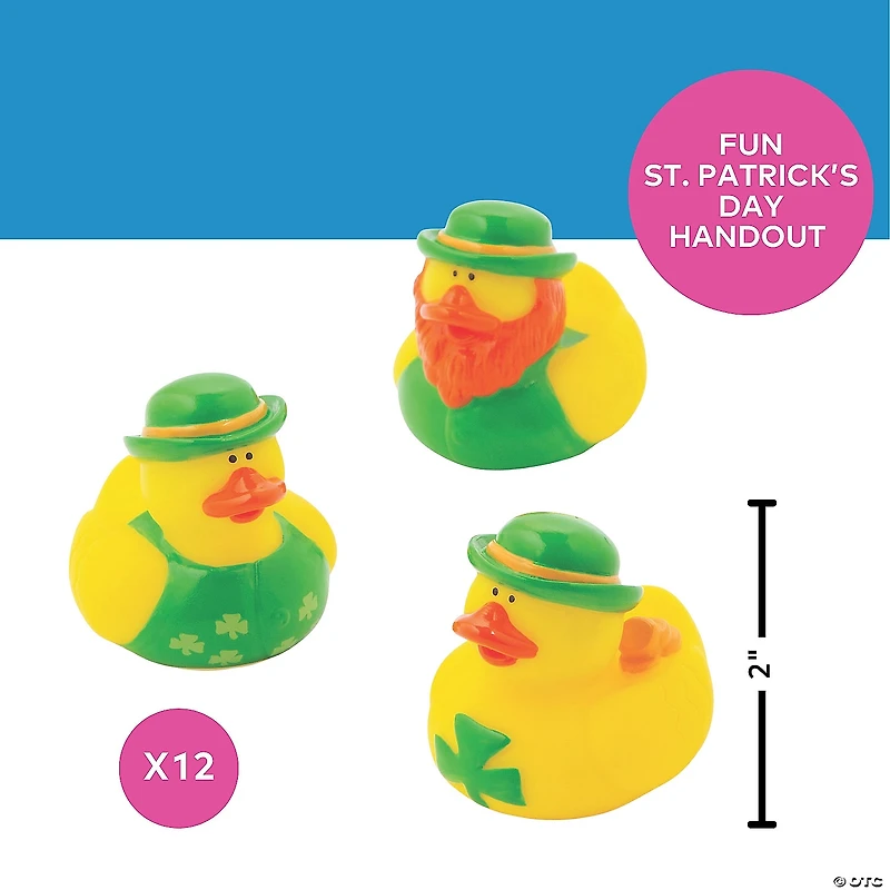 St. Patrick's Day Rubber Ducks - 12 Pc.