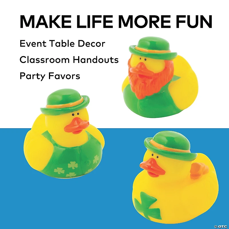 St. Patrick's Day Rubber Ducks - 12 Pc.