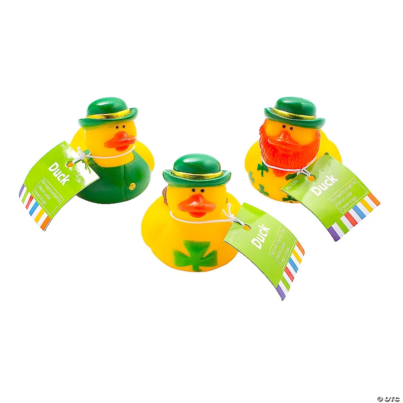 St. Patrick's Day Rubber Ducks - 12 Pc.