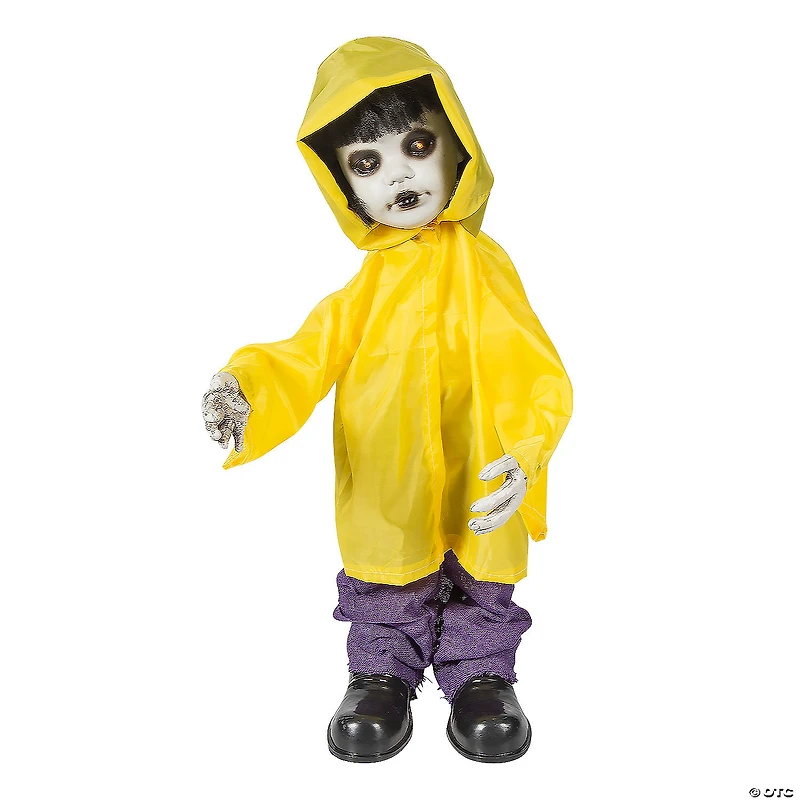 Standing Doll in Raincoat Halloween Decoration