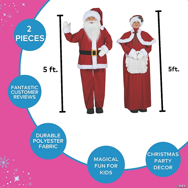 Standing Mr. & Mrs. Claus Decorating Kit