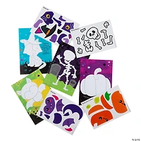 Sticker by Number Halloween Cards - 24 Pc.