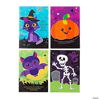 Sticker by Number Halloween Cards - 24 Pc.