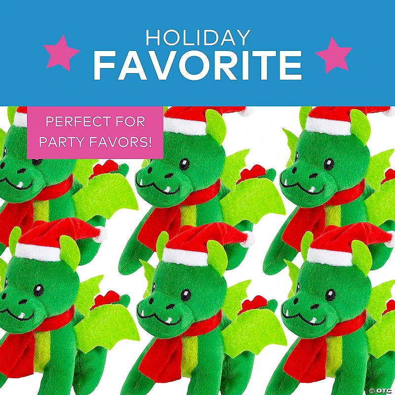 Stuffed Christmas Dragons - 12 Pc.