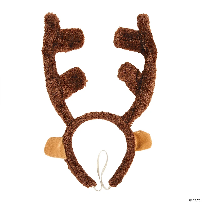 Stuffed Deluxe Reindeer Antlers Headband