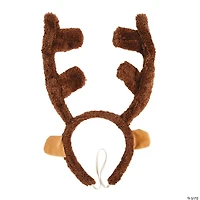 Stuffed Deluxe Reindeer Antlers Headband