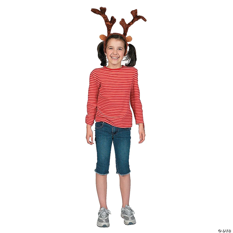 Stuffed Deluxe Reindeer Antlers Headband