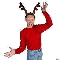 Stuffed Reindeer Antlers Headbands - 12 Pc.
