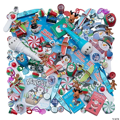 Super Mega Bulk 250 Pc. Happy Holiday Toy & Novelty Handout Assortment