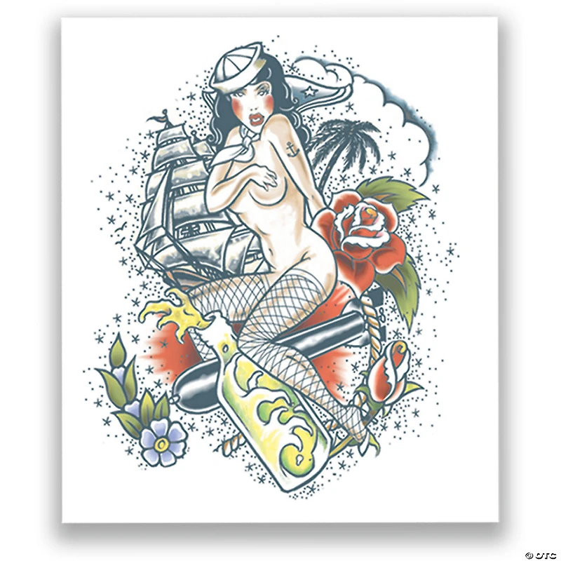Tinsley Transfers Extra Large Sailor Temporary Tattoo