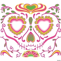Tinsley Transfers Sugar Woman Face Temporary Tattoo
