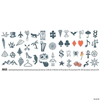 Tinsley Transfers Symbols for Knuckles Temporary Tattoos