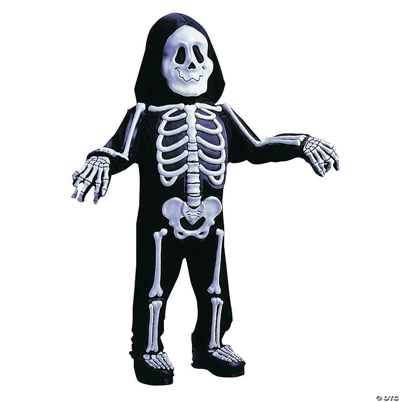 Toddler Boy's Black & White Skelebones Skeleton Costume