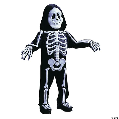 Toddler Boy's Black & White Skelebones Skeleton Costume