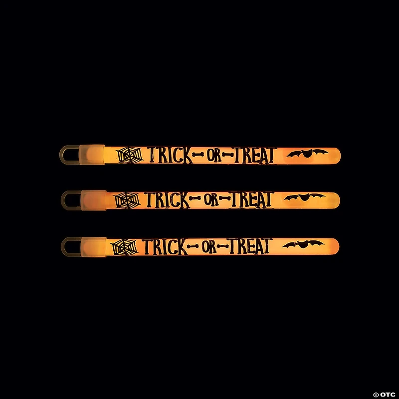 Trick-or-Treat Print Glow Sticks - 12 Pc.