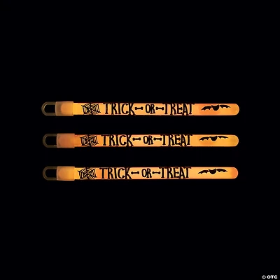 Trick-or-Treat Print Glow Sticks - 12 Pc.