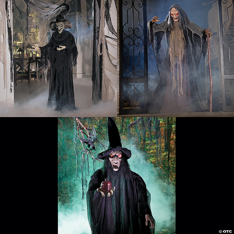 Trio of Witches Standing Halloween Decorations Kit - 3 Pc.