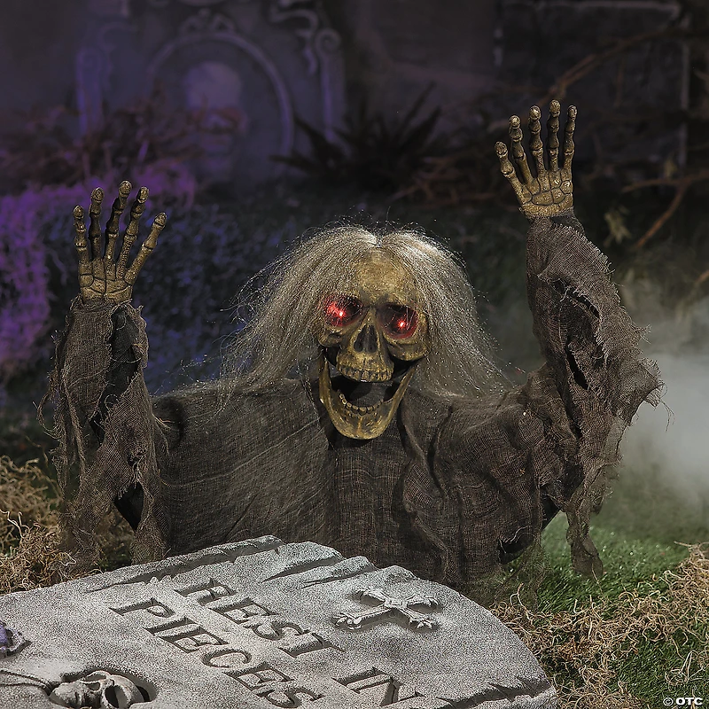 Try Me Skeleton Grave Breaker Halloween Decoration