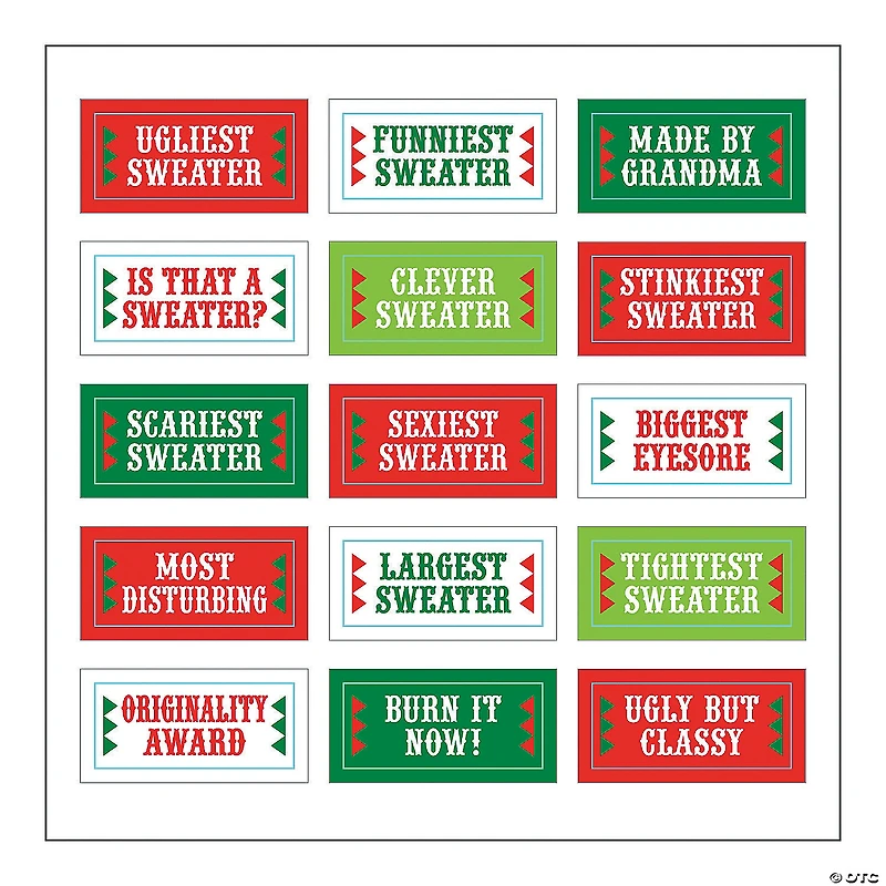 Ugly Sweater Costume Trophies - 12 Pc.