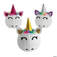 Unicorn Pumpkin Decorating Craft Kit - Makes 6