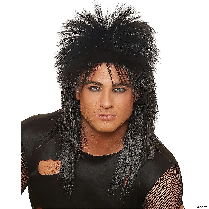 Unisex Black Rocker Wig
