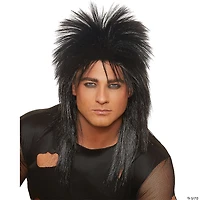 Unisex Black Rocker Wig