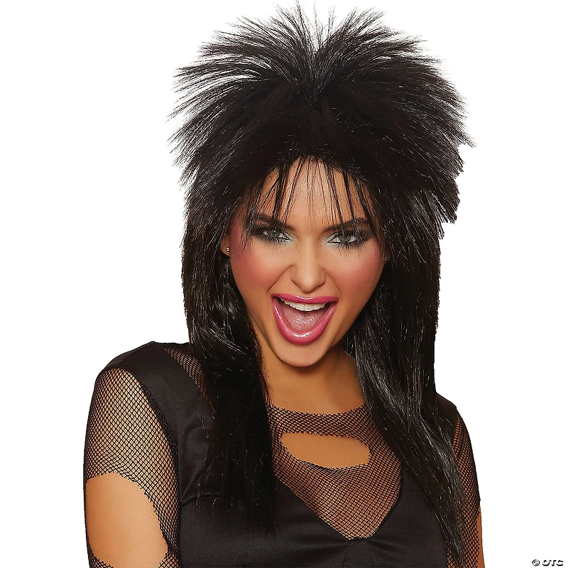 Unisex Black Rocker Wig