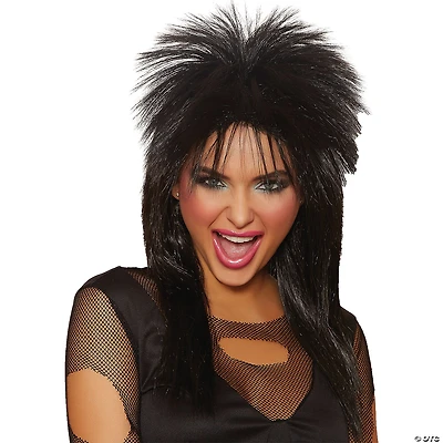 Unisex Black Rocker Wig