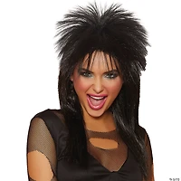 Unisex Black Rocker Wig