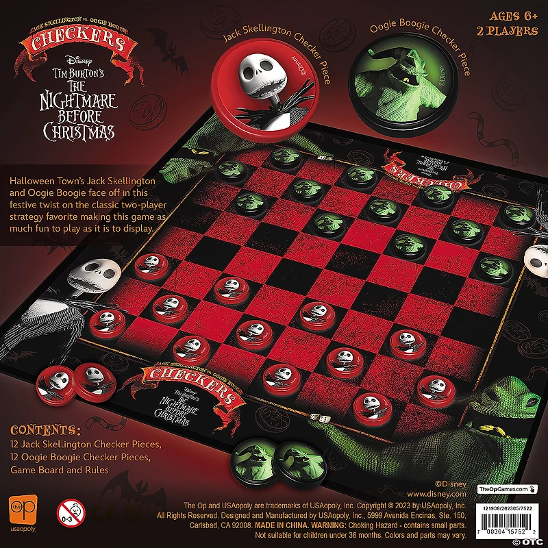 USAopoly Checkers: Disney Tim Burton The Nightmare Before Christmas