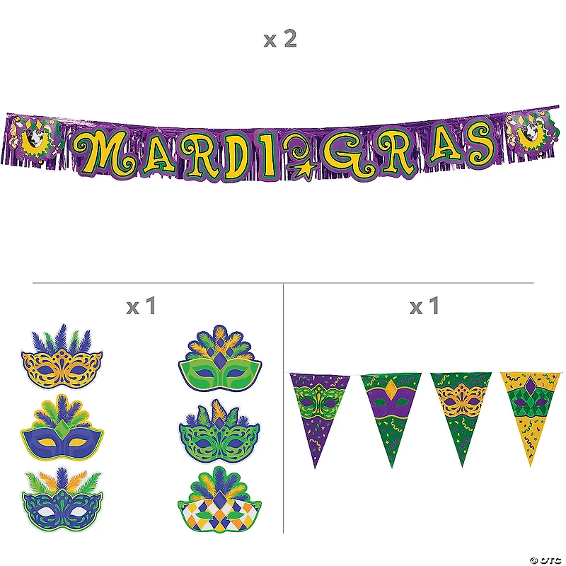 Value Mardi Gras Decorating Kit - 9 Pc.