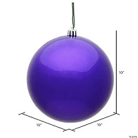 Vickerman 10" Purple Candy Ball Ornament