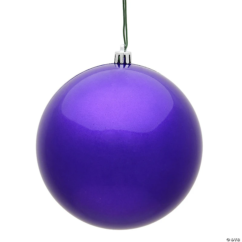 Vickerman 10" Purple Candy Ball Ornament