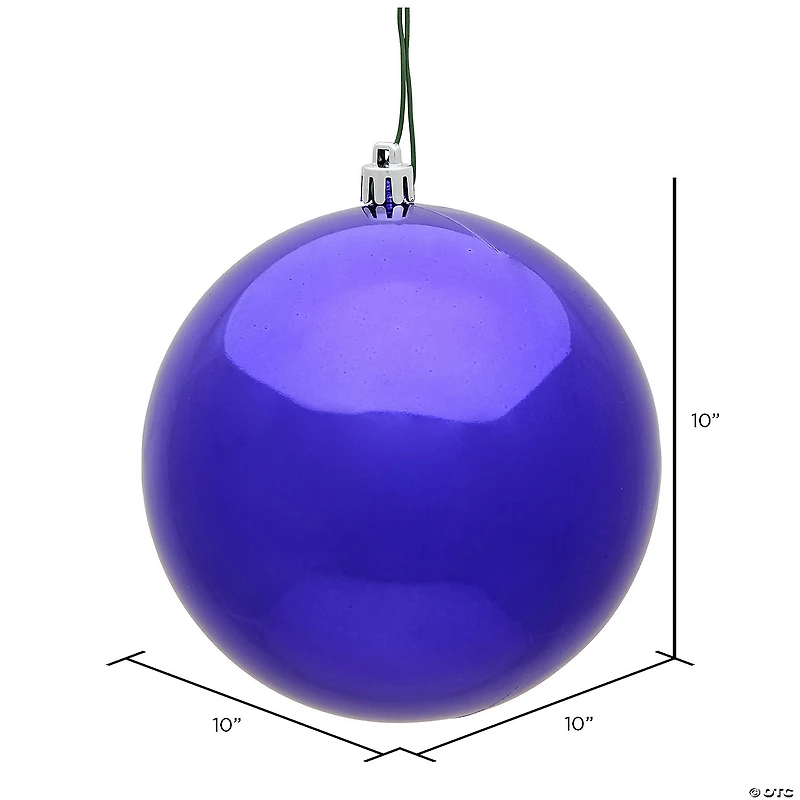 Vickerman 10" Purple Shiny Ball Ornament