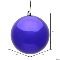 Vickerman 10" Purple Shiny Ball Ornament