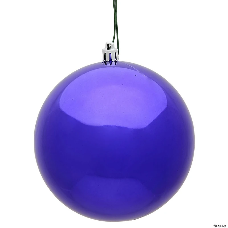 Vickerman 10" Purple Shiny Ball Ornament