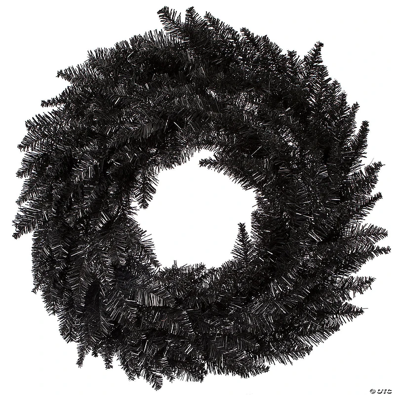 Vickerman 24" Black Fir Wreath - Unlit